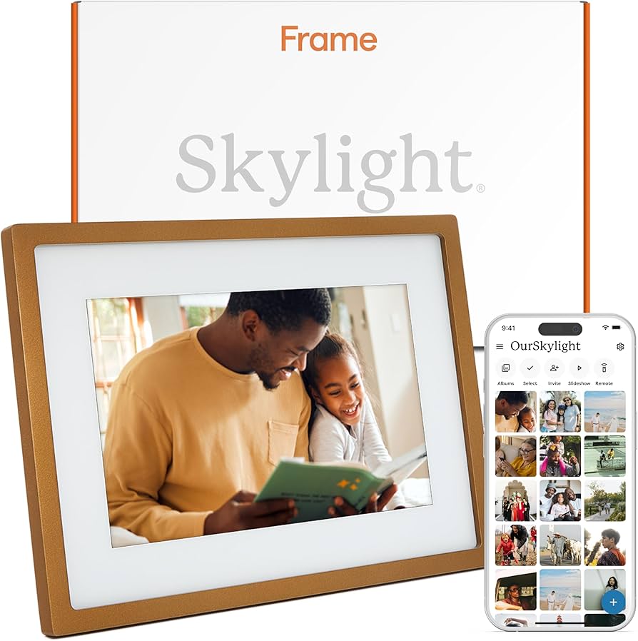 Skylight Frame Digital Picture Frame - displays photos sent from family members' phones
